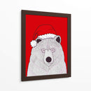 Oso rojo de Santa - Stephen Wade | Cuadro decorativo de Canvas Lab