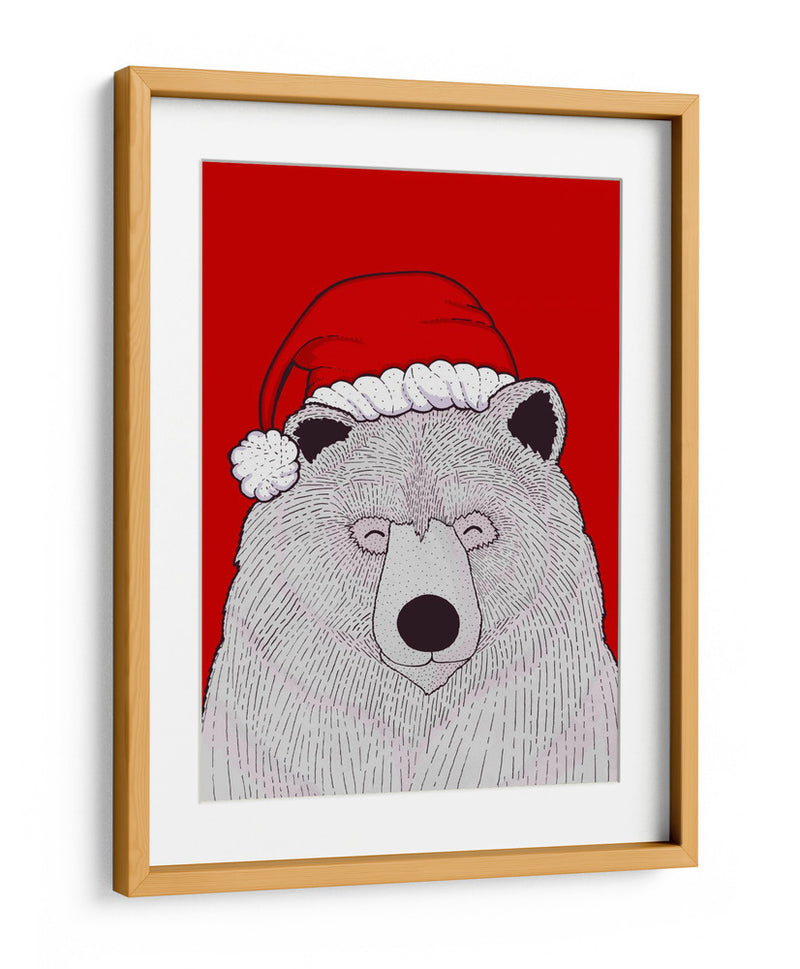 Oso rojo de Santa - Stephen Wade | Cuadro decorativo de Canvas Lab