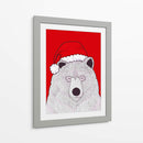 Oso rojo de Santa - Stephen Wade | Cuadro decorativo de Canvas Lab
