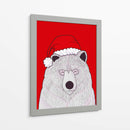 Oso rojo de Santa - Stephen Wade | Cuadro decorativo de Canvas Lab
