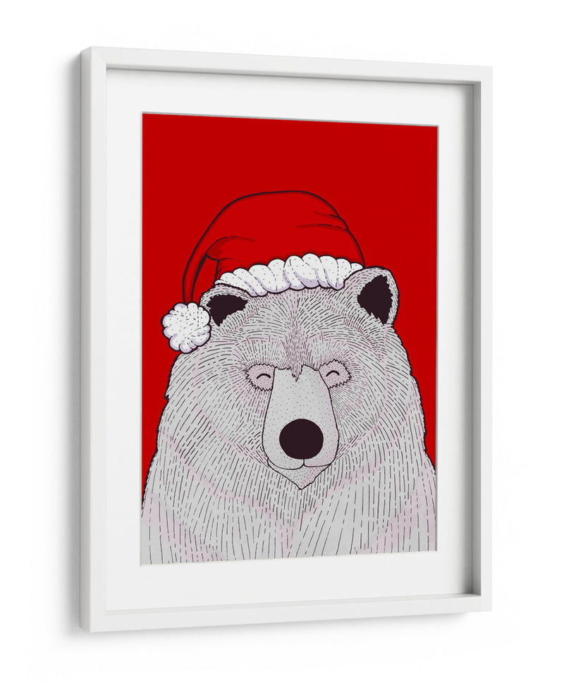 Oso rojo de Santa - Stephen Wade | Cuadro decorativo de Canvas Lab