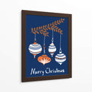 Pequeñas y alegres bolas de Navidad azules - Annick | Cuadro decorativo de Canvas Lab