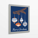 Pequeñas y alegres bolas de Navidad azules - Annick | Cuadro decorativo de Canvas Lab
