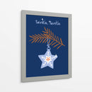 Alegre estrella de Navidad azul centelleante - Annick | Cuadro decorativo de Canvas Lab