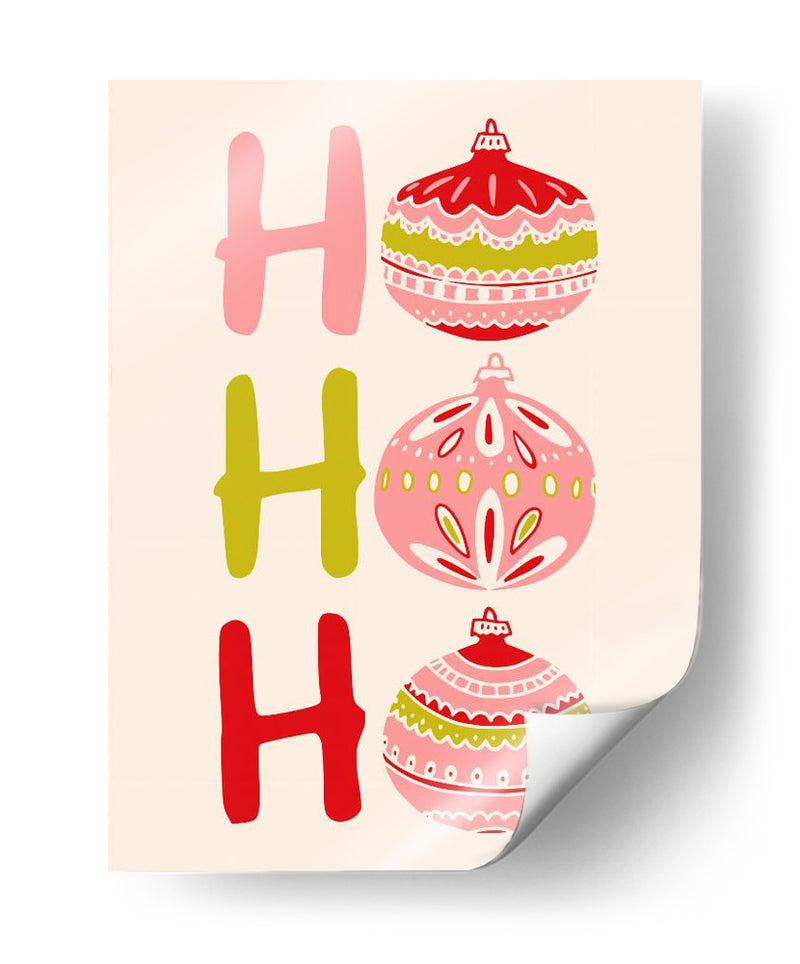 HoHoHo Alegre pequeña ilustración de Navidad - Annick | Cuadro decorativo de Canvas Lab