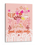 Solo buenas vibraciones ilustración de arte popular escandinavo - Annick | Cuadro decorativo de Canvas Lab