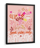 Solo buenas vibraciones ilustración de arte popular escandinavo - Annick | Cuadro decorativo de Canvas Lab