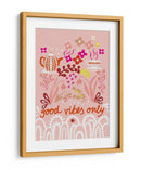 Solo buenas vibraciones ilustración de arte popular escandinavo - Annick | Cuadro decorativo de Canvas Lab