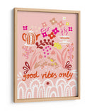 Solo buenas vibraciones ilustración de arte popular escandinavo - Annick | Cuadro decorativo de Canvas Lab