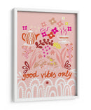 Solo buenas vibraciones ilustración de arte popular escandinavo - Annick | Cuadro decorativo de Canvas Lab