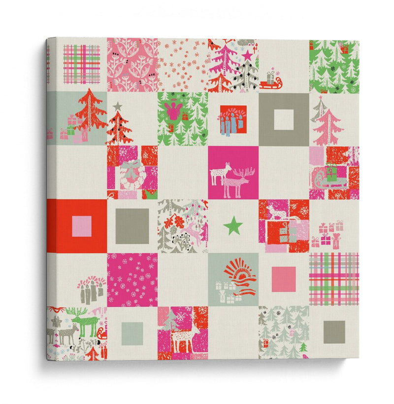 Patrón de retazos de invierno de Navidad - Annick | Cuadro decorativo de Canvas Lab