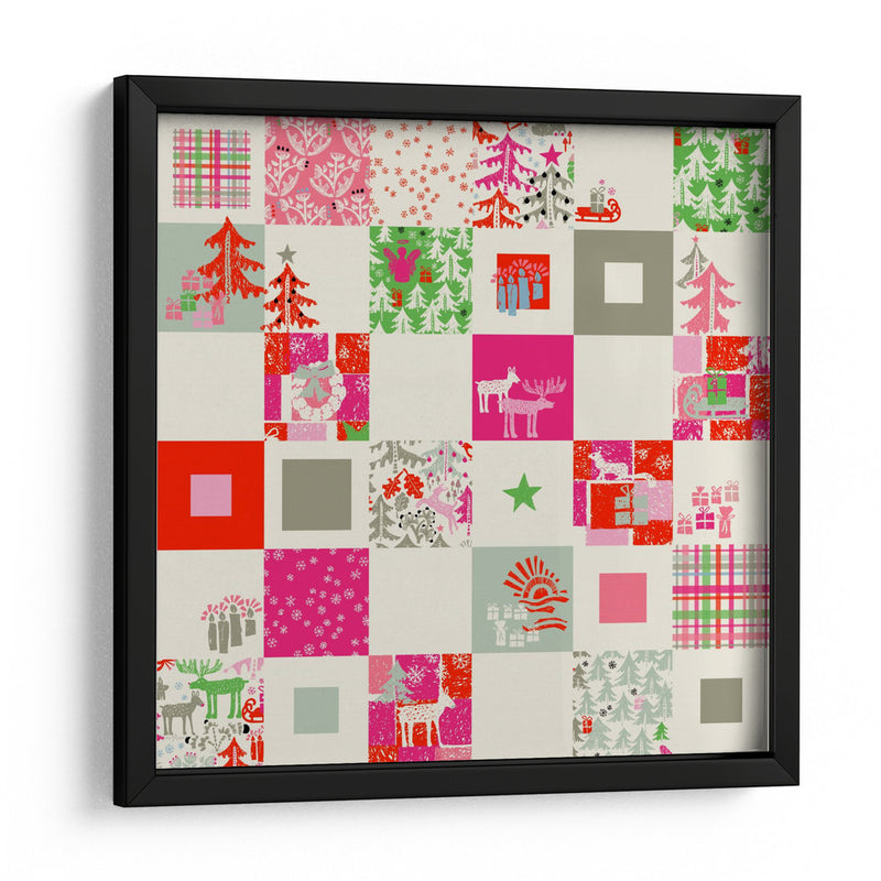 Patrón de retazos de invierno de Navidad - Annick | Cuadro decorativo de Canvas Lab