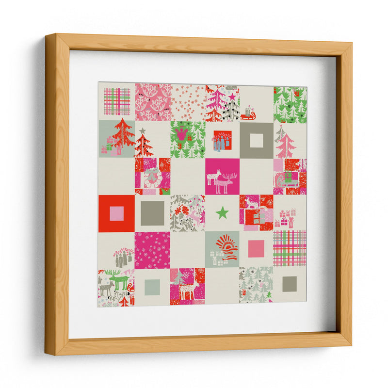 Patrón de retazos de invierno de Navidad - Annick | Cuadro decorativo de Canvas Lab