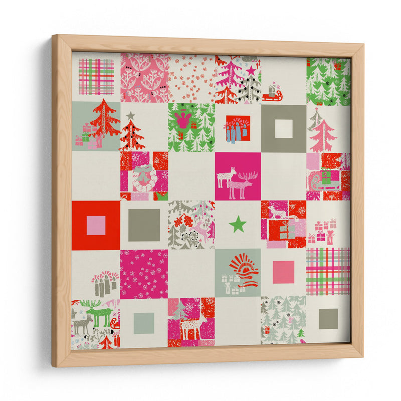 Patrón de retazos de invierno de Navidad - Annick | Cuadro decorativo de Canvas Lab