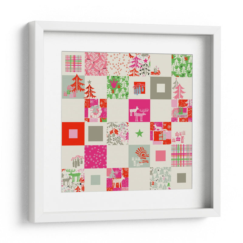 Patrón de retazos de invierno de Navidad - Annick | Cuadro decorativo de Canvas Lab