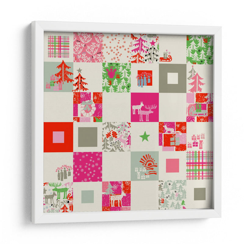 Patrón de retazos de invierno de Navidad - Annick | Cuadro decorativo de Canvas Lab