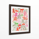 Patrón de bosque invernal de Navidad - Annick | Cuadro decorativo de Canvas Lab