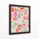 Patrón de bosque invernal de Navidad - Annick | Cuadro decorativo de Canvas Lab