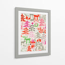 Patrón de bosque invernal de Navidad - Annick | Cuadro decorativo de Canvas Lab