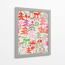 Patrón de bosque invernal de Navidad - Annick | Cuadro decorativo de Canvas Lab