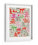 Patrón de bosque invernal de Navidad - Annick | Cuadro decorativo de Canvas Lab