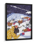 Escena invernal mujer con café - Caroline Bonne Muller | Cuadro decorativo de Canvas Lab