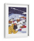 Escena invernal mujer con café - Caroline Bonne Muller | Cuadro decorativo de Canvas Lab