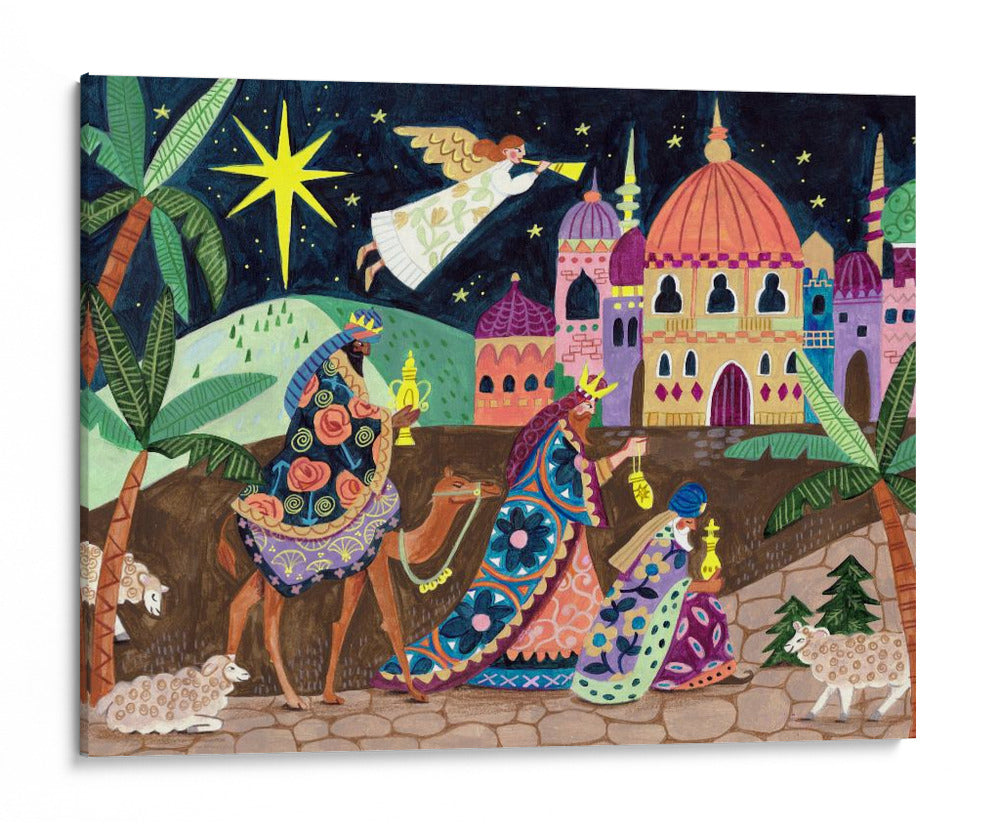 Los Tres Reyes Magos y un Ángel - Caroline Bonne Muller | Cuadro decorativo de Canvas Lab