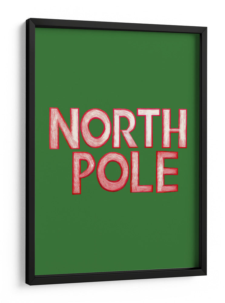 Escena Invernal: Grabado de Arte Popular : Polo Norte - casa cartissi | Cuadro decorativo de Canvas Lab