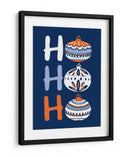 HoHoHo Alegre pequeña ilustración navideña azul - Annick | Cuadro decorativo de Canvas Lab