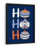 HoHoHo Alegre pequeña ilustración navideña azul - Annick | Cuadro decorativo de Canvas Lab