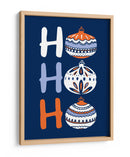 HoHoHo Alegre pequeña ilustración navideña azul - Annick | Cuadro decorativo de Canvas Lab