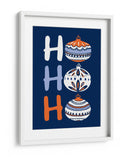 HoHoHo Alegre pequeña ilustración navideña azul - Annick | Cuadro decorativo de Canvas Lab