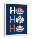 HoHoHo Alegre pequeña ilustración navideña azul - Annick | Cuadro decorativo de Canvas Lab