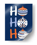 HoHoHo Alegre pequeña ilustración navideña azul - Annick | Cuadro decorativo de Canvas Lab