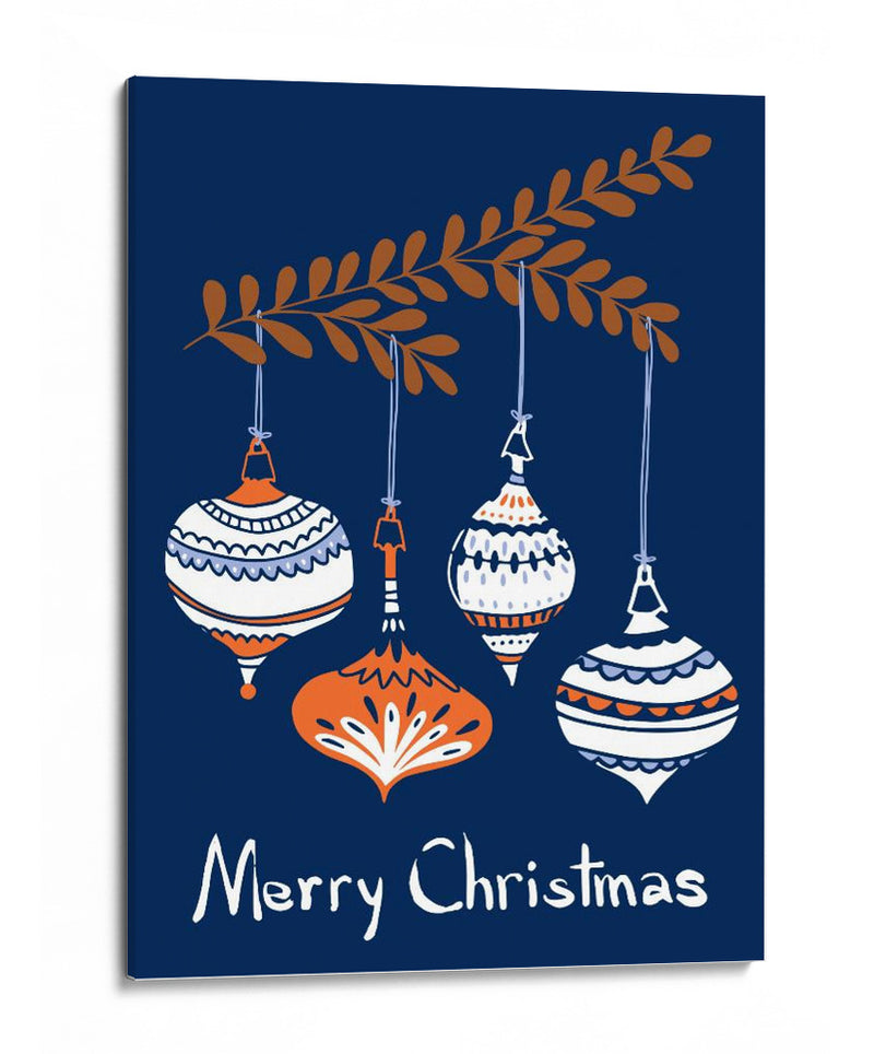 Pequeñas y alegres bolas de Navidad azules - Annick | Cuadro decorativo de Canvas Lab