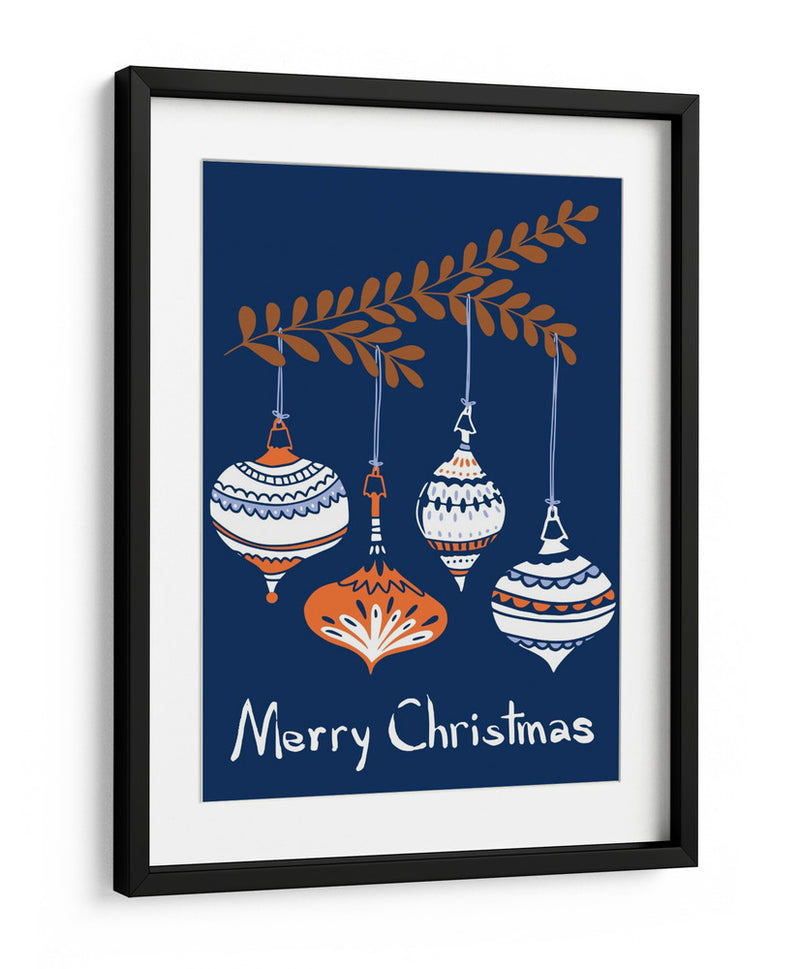 Pequeñas y alegres bolas de Navidad azules - Annick | Cuadro decorativo de Canvas Lab