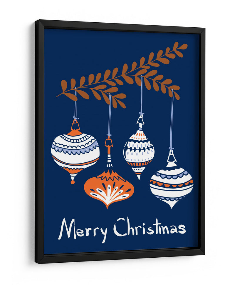 Pequeñas y alegres bolas de Navidad azules - Annick | Cuadro decorativo de Canvas Lab