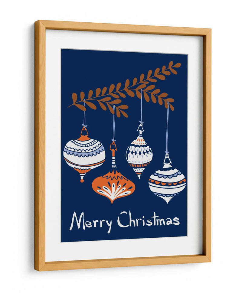 Pequeñas y alegres bolas de Navidad azules - Annick | Cuadro decorativo de Canvas Lab