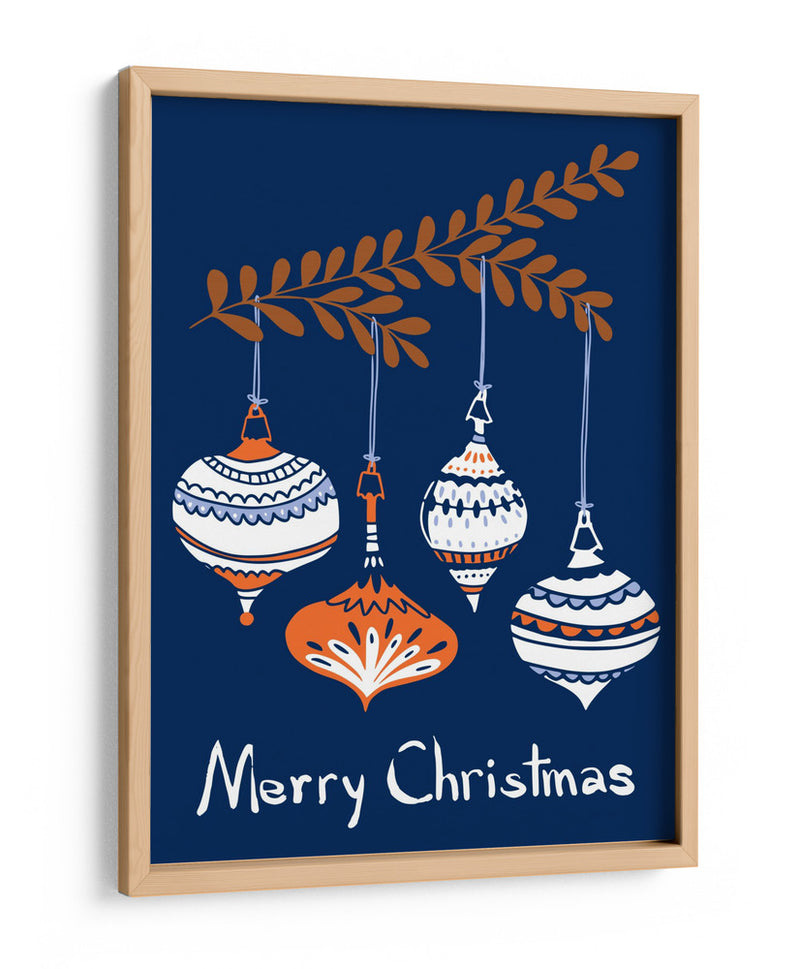 Pequeñas y alegres bolas de Navidad azules - Annick | Cuadro decorativo de Canvas Lab