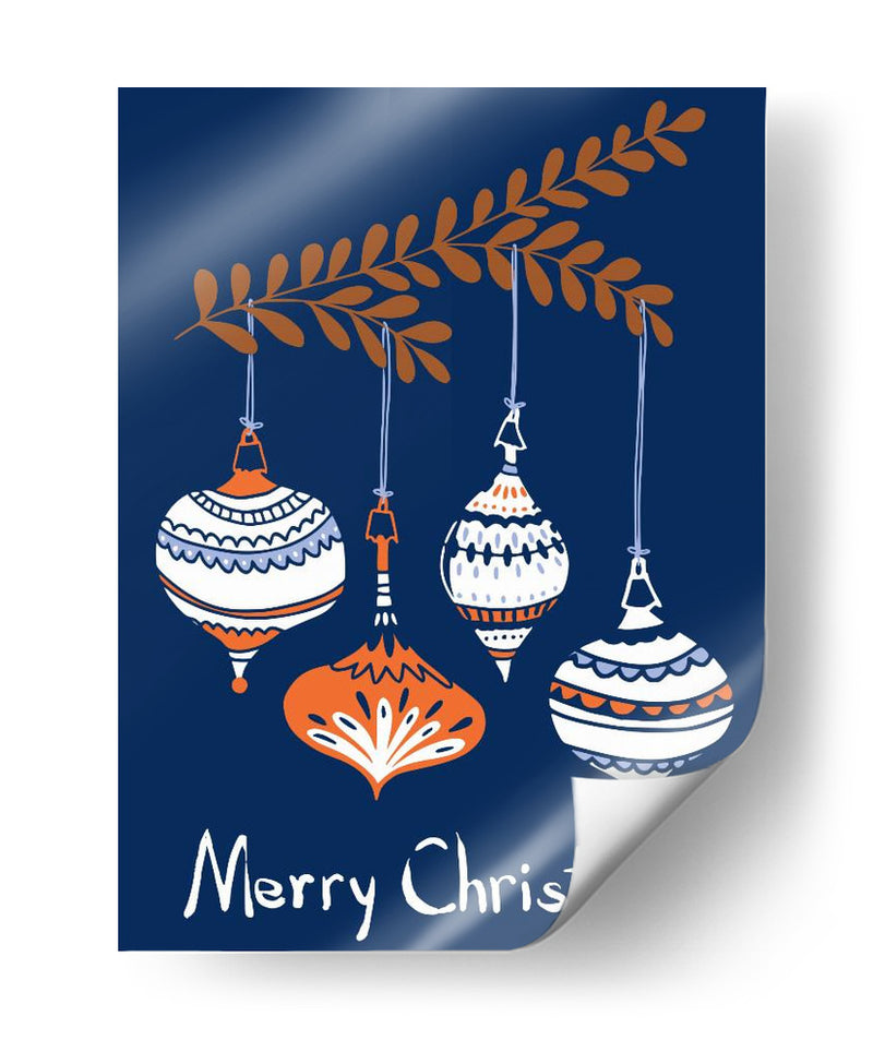 Pequeñas y alegres bolas de Navidad azules - Annick | Cuadro decorativo de Canvas Lab