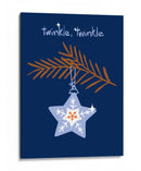 Alegre estrella de Navidad azul centelleante - Annick | Cuadro decorativo de Canvas Lab