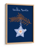 Alegre estrella de Navidad azul centelleante - Annick | Cuadro decorativo de Canvas Lab