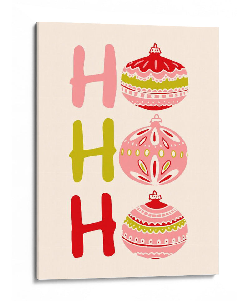 HoHoHo Alegre pequeña ilustración navideña - Annick | Cuadro decorativo de Canvas Lab