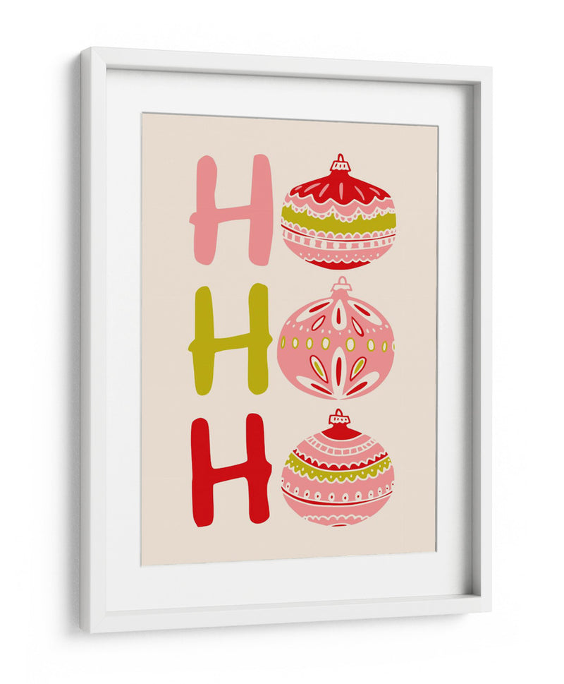 HoHoHo Alegre pequeña ilustración navideña - Annick | Cuadro decorativo de Canvas Lab