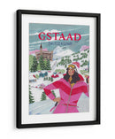 Póster de viaje Mujer en Gstaad, Suiza - Caroline Bonne Muller | Cuadro decorativo de Canvas Lab