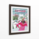 Póster de viaje Mujer en Gstaad, Suiza - Caroline Bonne Muller | Cuadro decorativo de Canvas Lab