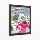 Póster de viaje Mujer en Gstaad, Suiza - Caroline Bonne Muller | Cuadro decorativo de Canvas Lab