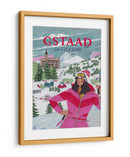 Póster de viaje Mujer en Gstaad, Suiza - Caroline Bonne Muller | Cuadro decorativo de Canvas Lab