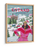 Póster de viaje Mujer en Gstaad, Suiza - Caroline Bonne Muller | Cuadro decorativo de Canvas Lab